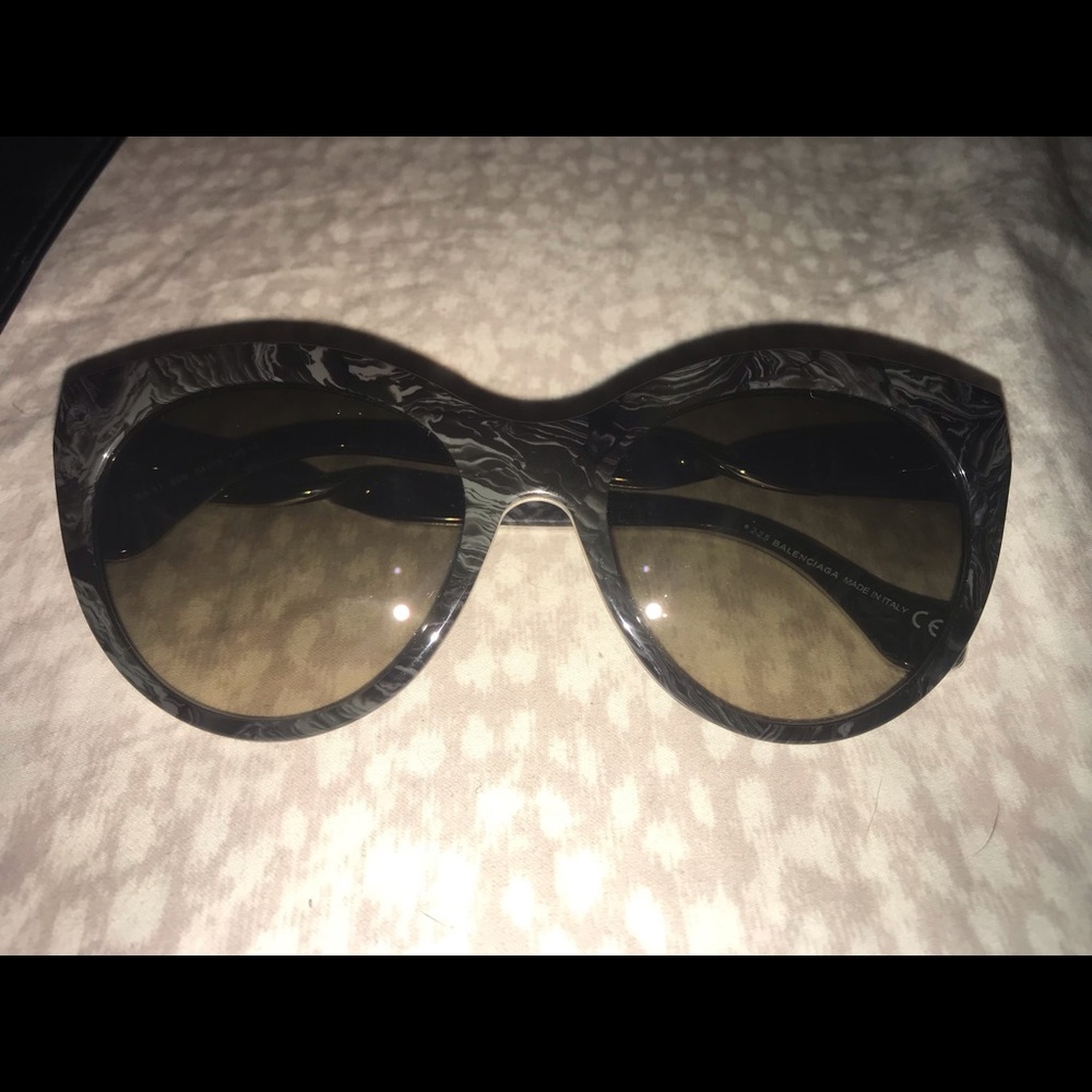 Balenciaga Stunning Marbled Cat Eye Sunglasses